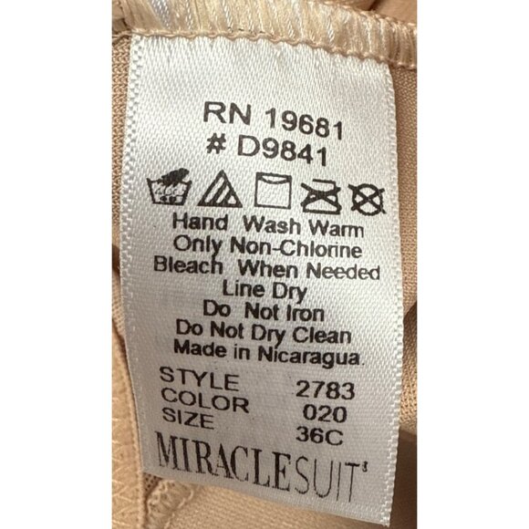 Miraclesuit Women's Bodysuit Briefer (Model 2783) Beige/Nude Size 36C - Picture 9 of 10